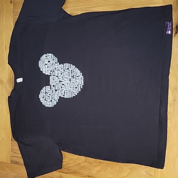 Disney themed 2XL black with white screenprinted Disney names Mickey Mouse ears - Picture 1 of 8